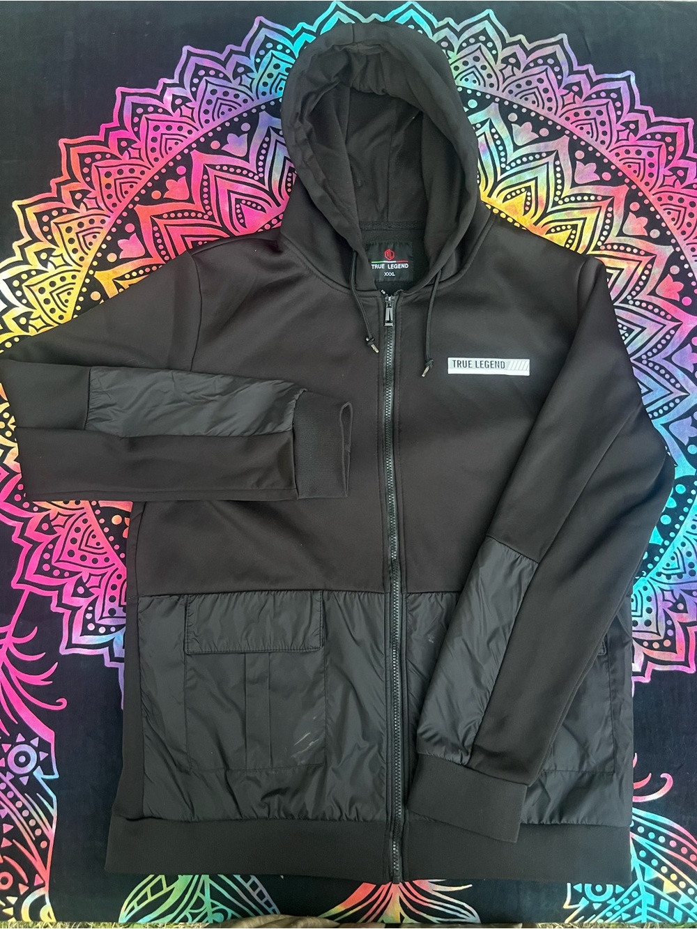 Men’s Black Hooded Zip Jacket